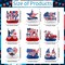 Memorial Day Patriotic Table Decorations Set (9PCS) – Red, White & Blue Honeycomb Centerpieces for Office, Home, 4th of July & American 250th Celebration Decor
